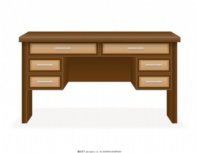 卡通書桌矢量元素 家具設計的創意之選